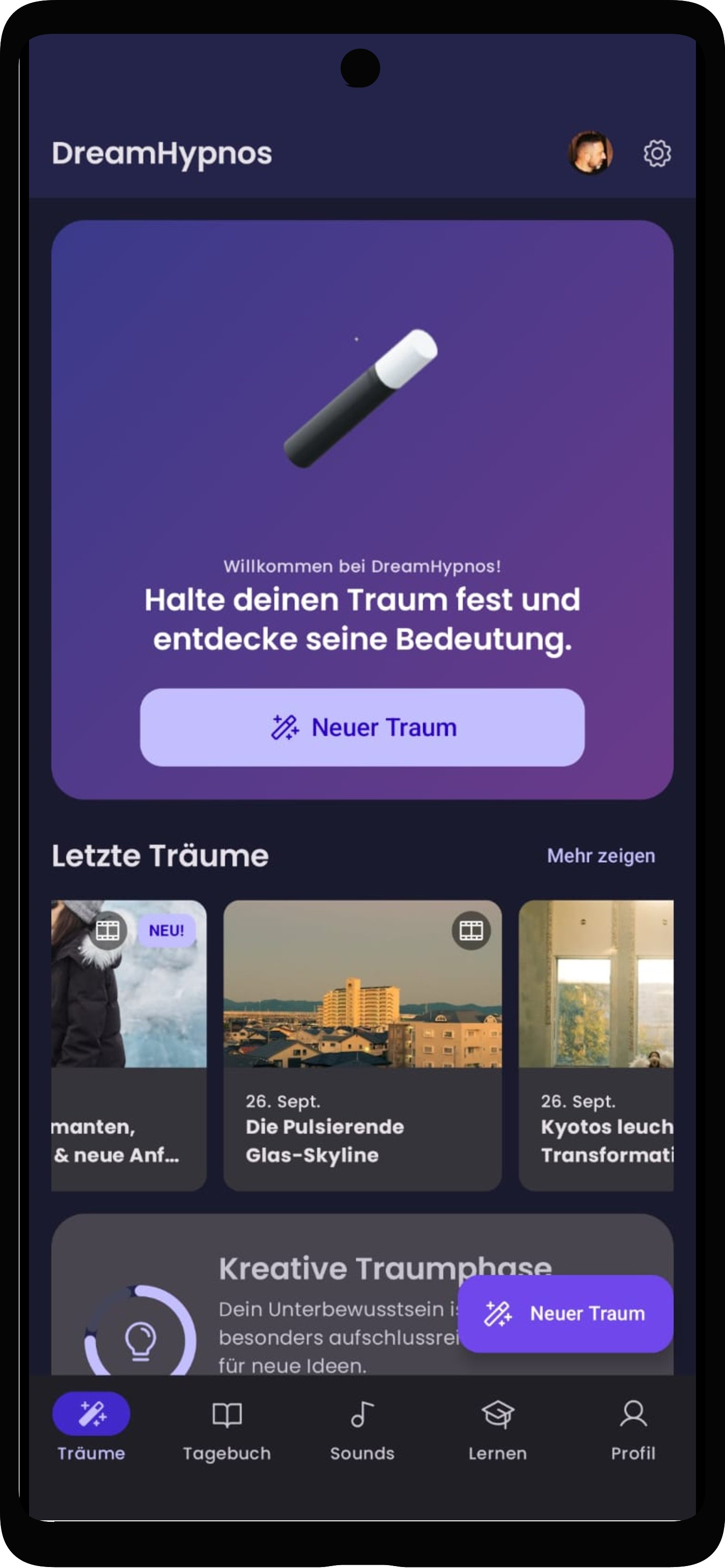 App-Screenshot der Kontext-Analyse